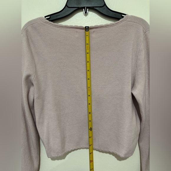 La Hearts Women's Light Purple Tie-Front Crop Top - Picture 5 of 5